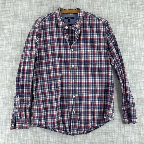 Banana Republic Shirt Long Sleeve Button Down Mens XL plaid 4131 - Picture 1 of 9